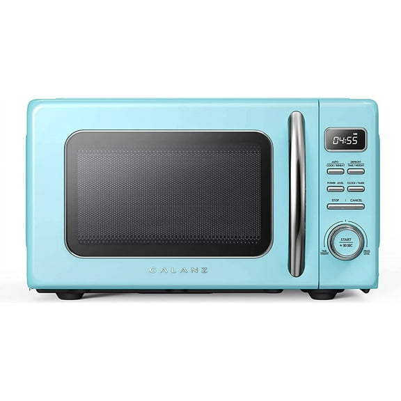 0.9 Cubic Foot Countertop Microwave Oven with Multiple Functions,Blue