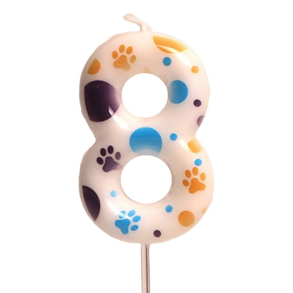 0-9 Dog Birthday Candle Cake Top Digital Birthday Candle, Used for Boy and Girl