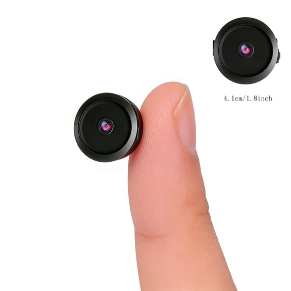 0.9 Inch 4K HD Mini Camera Magnetic Wireless WiFi Battery Powered Monitor, No-glow Night Vision Motion Detection, No Plug Long Standby Indoor Home Security Cam