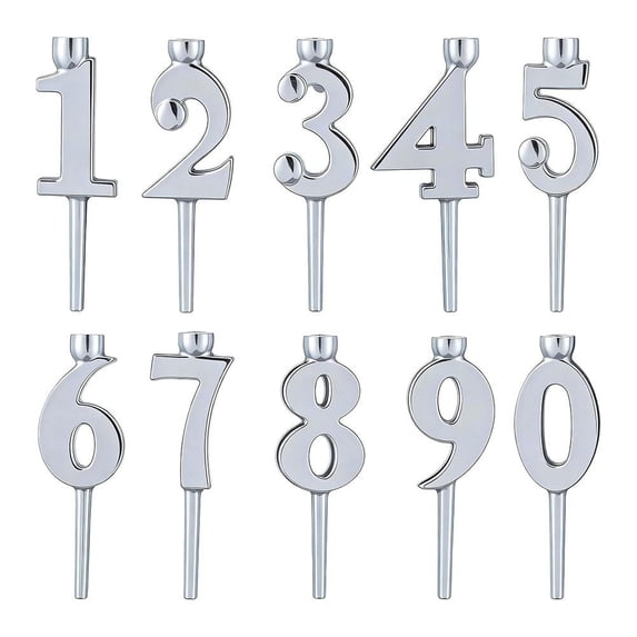 0-9 Number Candle Holder Set, Reusable Digital Birthday Cake Toppers, Gold Candlestick Holders for Birthday Wedding Party Decorations – Home Baker Essential