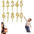 thumbnail image 1 of 0-9 Number Candle Holder Set, Reusable Number Birthday Candle Holder Set,Adjustable Candles Stand for Gold Silver Cake Topper Decorations Party Birthday Family Events Home Celebration, 1 of 6