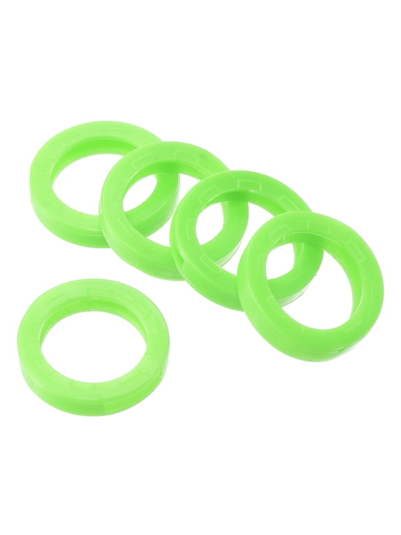 0.9" Round Key Cap Cover Identifier Tags for Identifying Keys, Light Green, 15 Pack