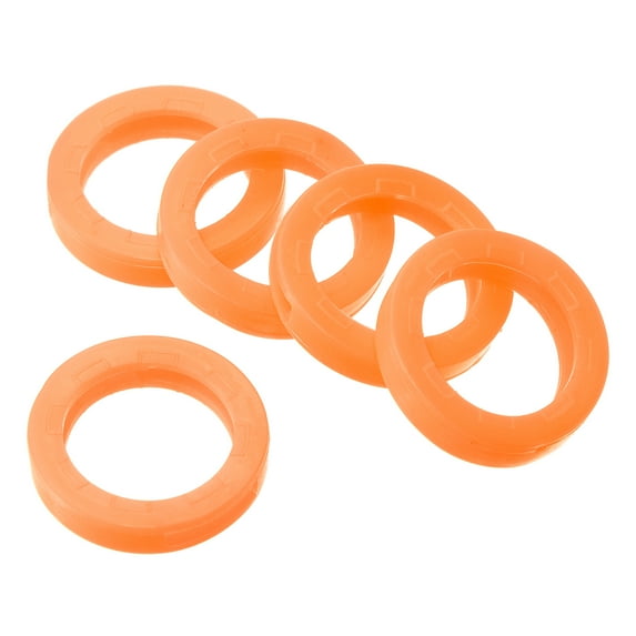 0.9" Round Key Cap Cover Identifier Tags for Identifying Keys, Orange, 25 Pack
