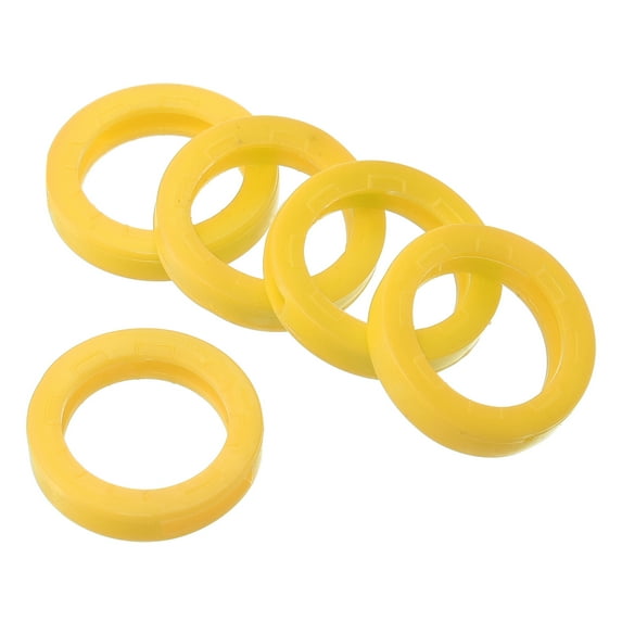 0.9" Round Key Cap Cover Identifier Tags for Identifying Keys, Yellow, 25 Pack