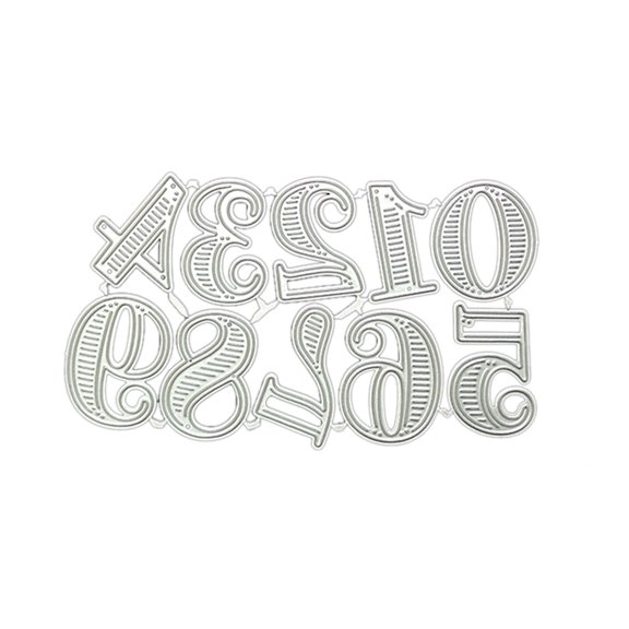 0-9 Stripe Numbers Metal Cutting Dies Stencil DIY Scrapbooking Embossing Tool Die Cuts Paper Card Album Template Mold