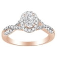 thumbnail image 1 of AFFY (0.9 cttw) White Natural Diamond Twist Shank Engagement Ring In 14k Rose Gold With RING Size-5.5, 1 of 1