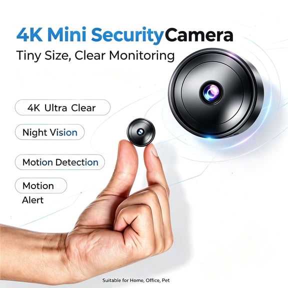 Only 0.9 inch Hidden Camera with Audio/Video Mini Small Spy Cameras Home Indoor Use Cam Night Vision Motion Detection Baby Monitor Wireless Outdoor Nanny WiFi espias ocultas Security Secret P5
