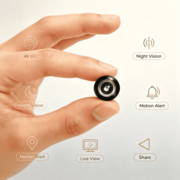 Only 0.9 inch Hidden Camera with Audio/Video Mini Small Spy Cameras Home Indoor Use Cam Night Vision Motion Detection Baby Monitor Wireless Outdoor Nanny WiFi espias ocultas Security Secret P7