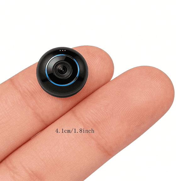 Mini 4K HD WiFi Home Security Camera, Rechargeable Night Vision Cam with Motion Detection, Portable Surveillance Cam for Apartment Dorm, Office Cubicle & Personal Safety