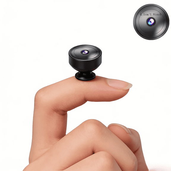 Invisible Mini Surveillance Camera, 4K Ultra HD Upgraded No-Glow Night Vision Mini Cam, Continuous Loop Recording & Easy Installation, Lightweight Wireless Security Recorder for Warehouse Shop Dormit