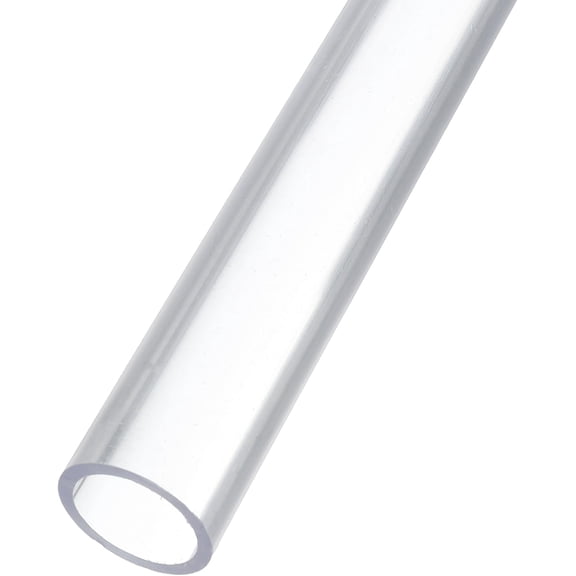 0.9" x 1" Dust Collection Clear PVC Pipe 16" Plastic Rigid Tubing Round Drain Pipe, [for Systems] - 23x25mm