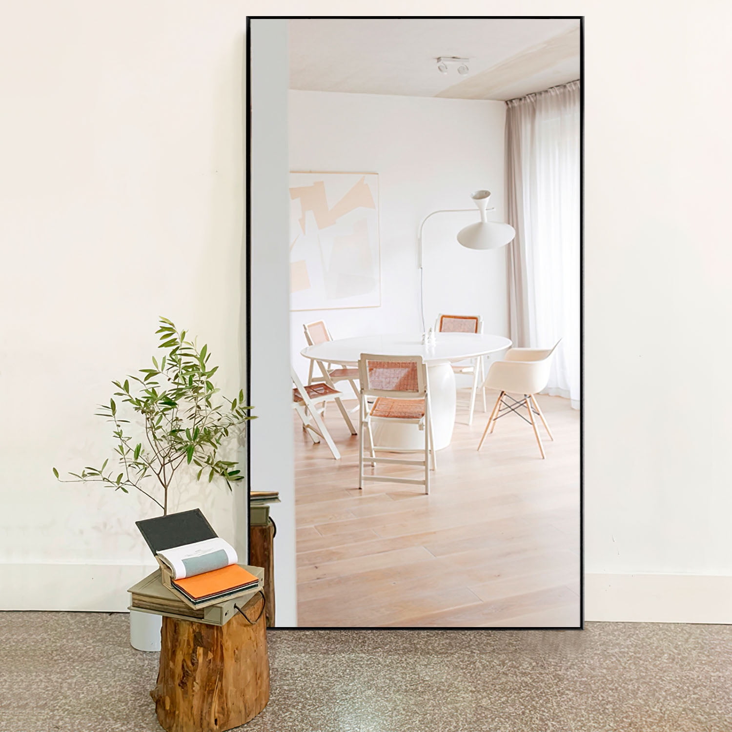 0.9 " x 71 " Black Modern simplicity Modern simplicity Floor Mirror 1