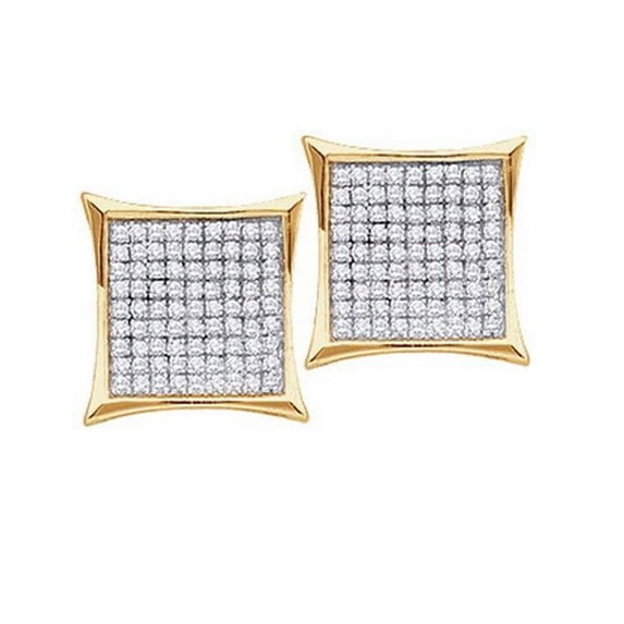 0.90 CTW Round Diamond Ladies Micro Pave Fashion Earrings
