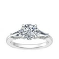 thumbnail image 1 of 0.90 Carat Brilliant Cushion Cut Real Diamond Elegant Three Stone Wedding Ring for Women Solid 14K White Gold Size 10, 1 of 8