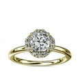 thumbnail image 1 of 0.90 Carat Excellent Cushion Cut Natural Diamond Beautiful Halo Bridal Ring for Bride Solid 14K Yellow Gold Size 5, 1 of 8