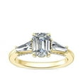 thumbnail image 1 of 0.90 Carat Excellent Emerald Cut Natural Diamond Three Stone Beautiful Ring for Anniversary Solid 14K Yellow Gold Size 4.5, 1 of 8