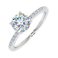 thumbnail image 1 of 0.90 Carat Prong Set Solitaire Diamond Engagement Ring Band in 14K White Gold (Ring Size 5.5), 1 of 5