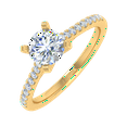 thumbnail image 1 of 0.90 Carat Prong Set Solitaire Diamond Engagement Ring Band in 14K Yellow Gold (Ring Size 10), 1 of 5