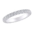 thumbnail image 1 of AFFY 0.90 Carat Round Shape White Natural Diamond Hexagonal Design Engagement Ring 18k Solid White Gold Ring Size-6.5, 1 of 1