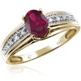 thumbnail image 1 of 0.90 Carat T.G.W. Ruby Gemstone and 1/20 Carat T.W. White Diamond Ring, 1 of 1