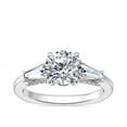 thumbnail image 1 of 0.90 Ct Beautiful VS1 Round Real Three Stone Diamond Ring for Engagement in Solid 14K White Gold Size 7, 1 of 8