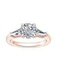 thumbnail image 1 of 0.90 Ct Brilliant Cushion Cut Natural Diamond Elegant Three Stone Wedding Ring for her Solid 14K Rose Gold Size 6, 1 of 8