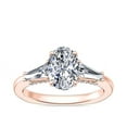 thumbnail image 1 of 0.90 Ct Brilliant Oval Cut Natural Diamond Elegant Three Stone Wedding Ring for her Solid 14K Rose Gold Size 6, 1 of 8