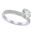 thumbnail image 1 of AFFY 0.90 Ct White Natural Diamond Solitaire Engagement Ring in 14k White Gold Ring Size - 10.5, 1 of 1