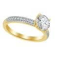 thumbnail image 1 of AFFY 0.90 Ct White Natural Diamond Solitaire Engagement Ring in 14k Yellow Gold Ring Size - 12, 1 of 1