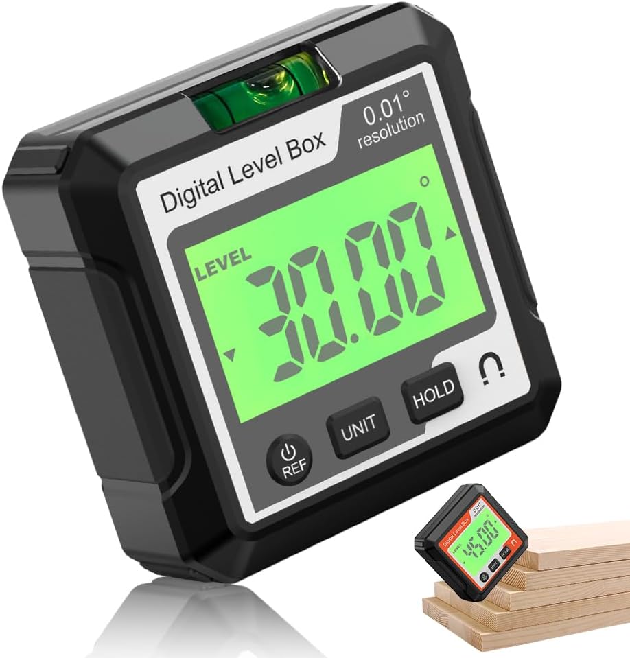 0-90° Digital Angle Finder Level Magnetic Electronic Gauge Inclinometer ...