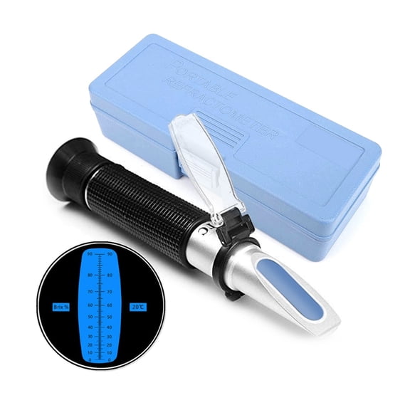 0-90% Refractometer Handheld Sugar Content Fruit Juice Liquids Tester Accuracy Instrument ,Instant Results
