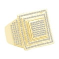 thumbnail image 1 of AFFY 0.91 Carat Round Shape White Natural Diamond Men's Square Anniversary Ring 10k Solid Gold, 1 of 1