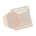 thumbnail image 1 of AFFY 0.91 Carat Round Shape White Natural Diamond Men's Square Anniversary Ring 10k Solid Gold, 1 of 1