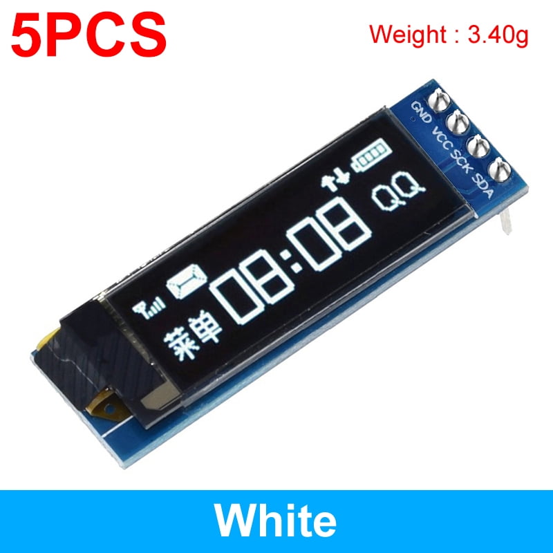Display OLED 0.91 Pollici Blu - Modulo 128x32 Per Arduino, C51, STM32 (Confezione Da 5pcs) - Foto 5
