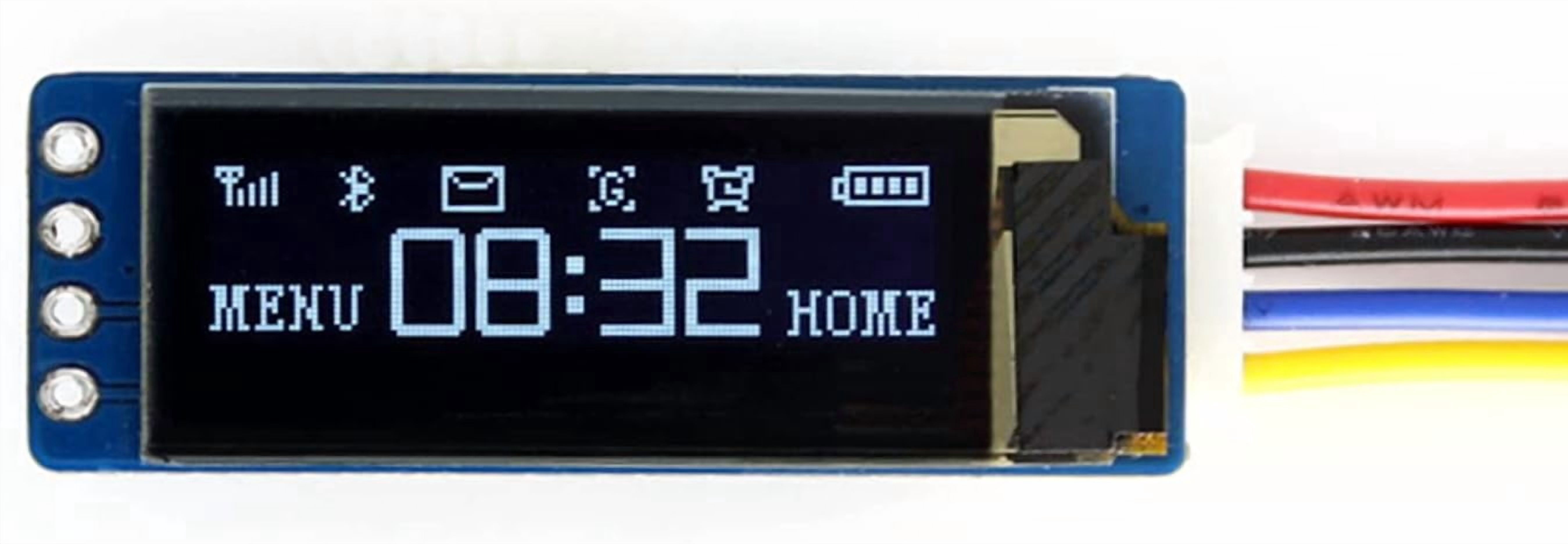 0.91inch OLED Display Module 128x32 Pixels with Embedded Controller Communicating via I2C Compatible with /Jetson Nano/STM32