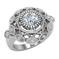 thumbnail image 1 of 0.92 Carat Vintage Style Filigree Engagement Ring 14K White Gold, 1 of 6