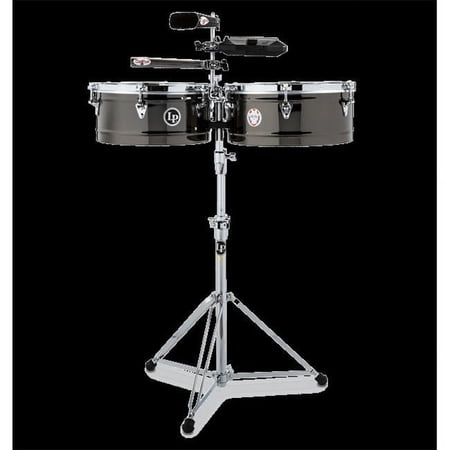0.93 in. Karl Perazzo Top-Tuning Timbales, Black Nickel & Chrome