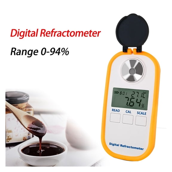 0-94% Digital Refractometer Honey Sugar Meter Brix Meter Tester Fruit Juice Beverage Sugar Content Tester Measuring Instrustment ,Easy to Use