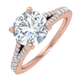 thumbnail image 1 of 0.95 Carat Prong Set Solitaire Diamond Engagement Ring Band in 14K Rose Gold (Ring Size 4.25), 1 of 5