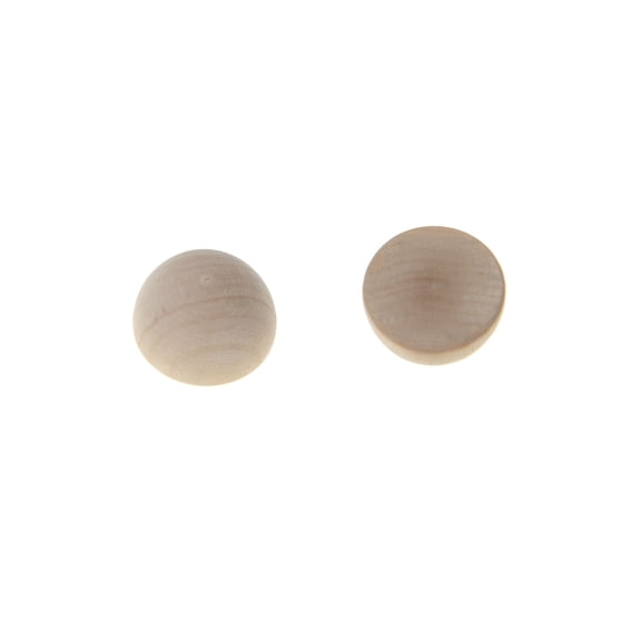 0.95" Wood Bead Halves by Make Market â€“ Unfinished Half-Round Wooden Embellishments for DIY Crafts - Painting & Decor Accents - 6 Pack