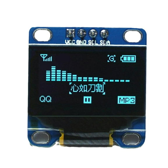 0.96 Inch OLED Display Module 128x64 I2C SSD1306 Yellow Blue Self-Luminous Screen for Arduino STM32 51 Series MSP430
