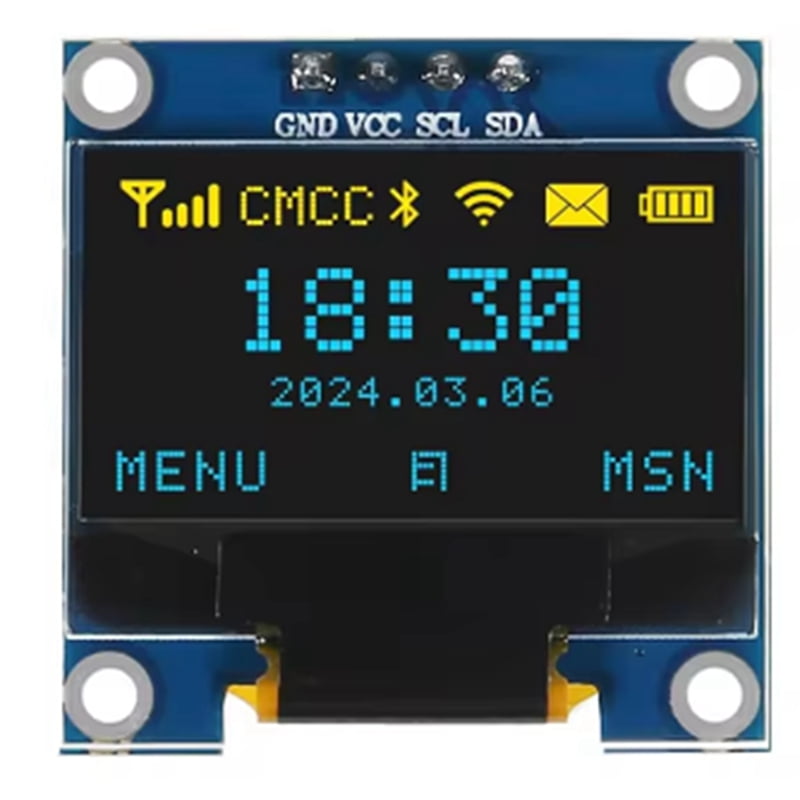 0.96 Inch OLED Display Screen Module IIC 128x64 SSD-1306 LCD 3.3V-5V ...