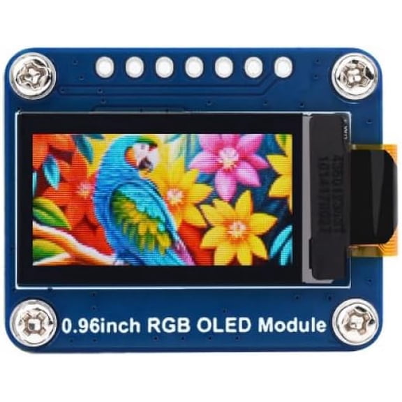 0.96 Inch RGB OLED Display Module 64x128 Resolution 65K Colors SPI Interface for Microcontroller Development Board IoT Sensor DIY Electronics Kit SKU-25133