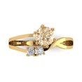 thumbnail image 1 of Clara Pucci 14K Yellow Gold 0.87ct Morganite Three-Stone Ring for Women, 1 of 8