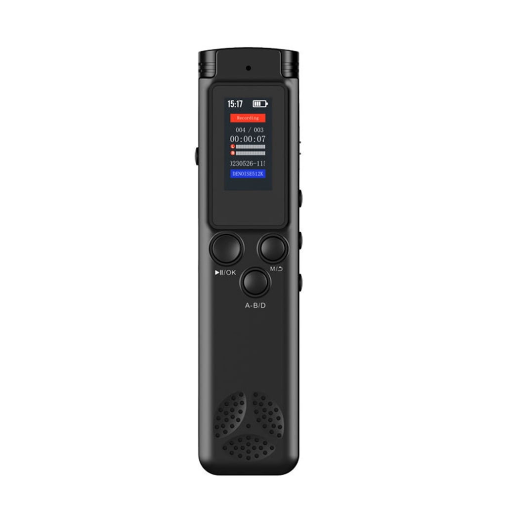 0.96in Voice Activated Sound Recorder 16GB/64GB Memory Noise Cancelling Portable Recorder for Classes Conferences