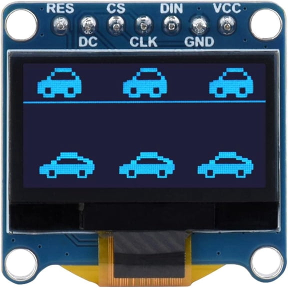 0.96inch OLED Display Module for /Arduino/STM32, 12864 Pixels Screen, Blue Display Color, 4-Wire SPI / I2C Communication Interfaces, 3.3V / 5V
