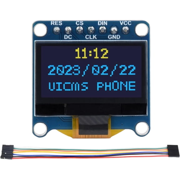 0.96inch OLED Module 128  64 Pixels OLED Display I2C SPI Screen with SSD1315 Driver Chip Yellow Blue Two-Color Display Compatible with /Arduino/STM32