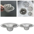 thumbnail image 1 of 0.98 and 1.14" Small Drain Strainer, Sink Drain Hair Catcher, Bathroom Sink Strainer, 2PCS Drain Mesh Baskets for Laundry, Mop Pool, Utility, Slop, RV Sink, Stainless Steel Drain Filter, 1 of 6