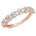 thumbnail image 1 of 0.98 ctw Wedding Band for Women - 14K Rose Gold Moissanite Stackable Eternity Ring, 1 of 5