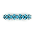 thumbnail image 1 of 0.98 ctw Wedding Band for Women - 14K White Gold Simulated Turquoise Stackable Eternity Ring, 1 of 6